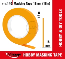 MIRAGE 100140 TAŚMA MASKUJĄCA MASKING TAPE 18mm (18m)