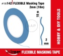 MIRAGE 100142 TAŚMA MASKUJĄCA ELASTYCZNA FLEXIBLE MASKING TAPE 2mm (18m)
