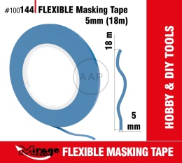 MIRAGE 100144 TAŚMA MASKUJĄCA ELASTYCZNA FLEXIBLE MASKING TAPE 5mm (18m)