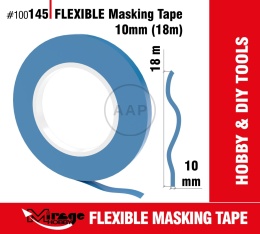 MIRAGE 100145 TAŚMA MASKUJĄCA ELASTYCZNA FLEXIBLE MASKING TAPE 10mm (18m)