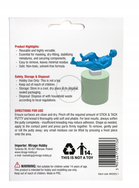 MIRAGE STICK & TACK PUTTY MASA MONTAŻOWA 100113