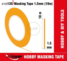 MIRAGE TAŚMA MASKUJĄCA 100135 MASKING TAPE 1.5mm (18m)