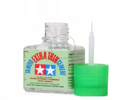 TAMIYA 87038 EXTRA THIN CEMENT 40 ML - KLEJ MODELARSKI Z PĘDZELKIEM