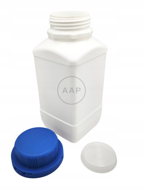 BUTELKA HDPE PLASTIKOWA 1000 ML 1 L KAPSEL ZABEZPIECZAJĄCY + PLOMBA