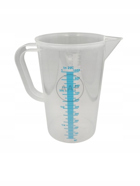 ZLEWKA PLASTIKOWA PP Z UCHEM MIARKA Z PODZIAŁKĄ 1000 ML