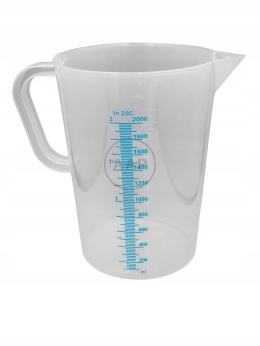 ZLEWKA PLASTIKOWA PP Z UCHEM MIARKA Z PODZIAŁKĄ 2000 ML