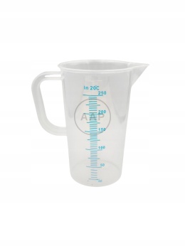 ZLEWKA PLASTIKOWA PP Z UCHEM MIARKA Z PODZIAŁKĄ 250 ML